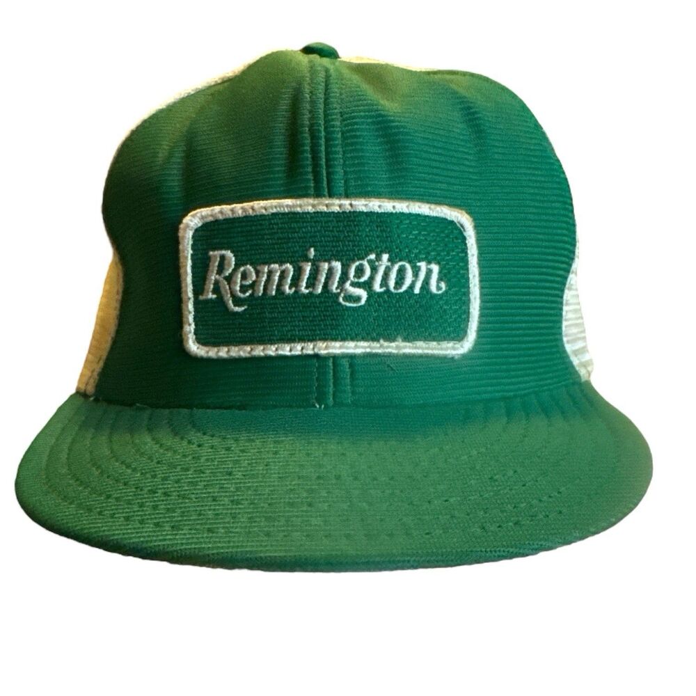 Vintage 80’s Remington Firearms Green Mesh Snap Back Trucker Hat